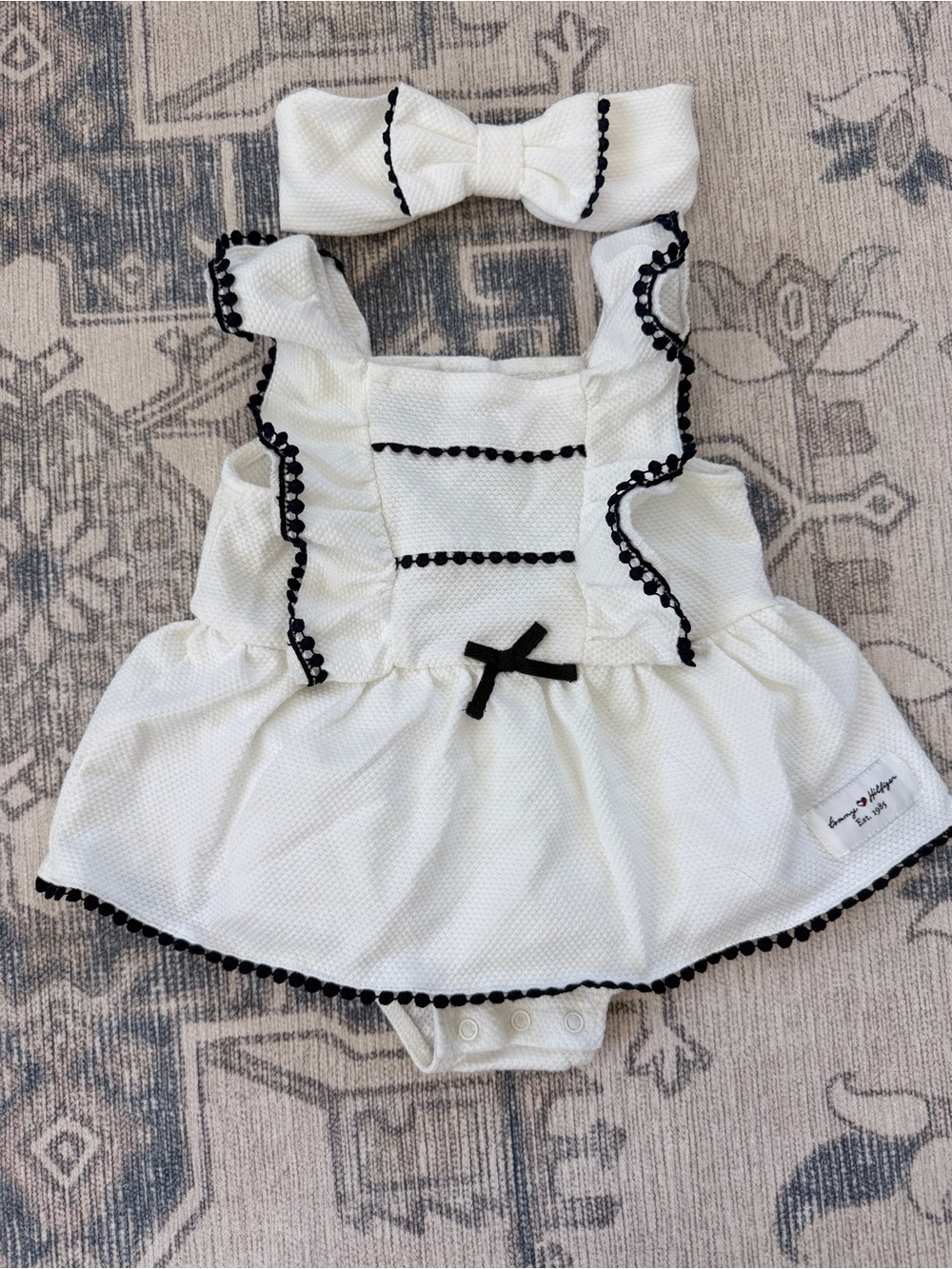 Tommy Hilfiger White Baby Dress with Bow